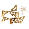8pcs 1.2in Box Corner Protector Brass Table Corner Guard Vintage Short Side Corner Guard  Cabinet