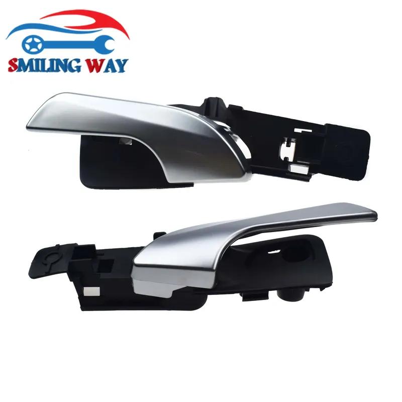 Silver Front Left or Right Interior Door Handle Trim Passenger Driver For Alfa Romeo Giulietta 2010- 156092167 156092165 Left Side 1 Pcs