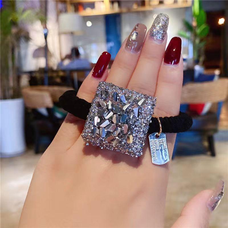 Women'S Rhinestone Elastic Hair Bands For Girls Cute Women'S Hair Accessories Perfect For Parties & Daily Looks Hair Rope