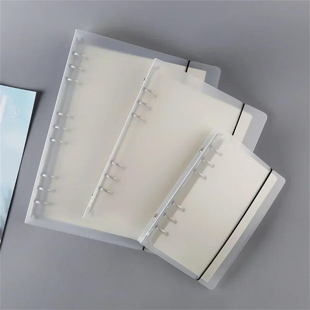 A5/6/7 Transparent Loose Leaf Binder Notebook Cover Zipper Bag Note Book Journal Planner Accessories Stationery Supplies New