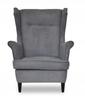 ARI Scandinavian Family Meble Wing Chair, Elegant In Graphite Velvet