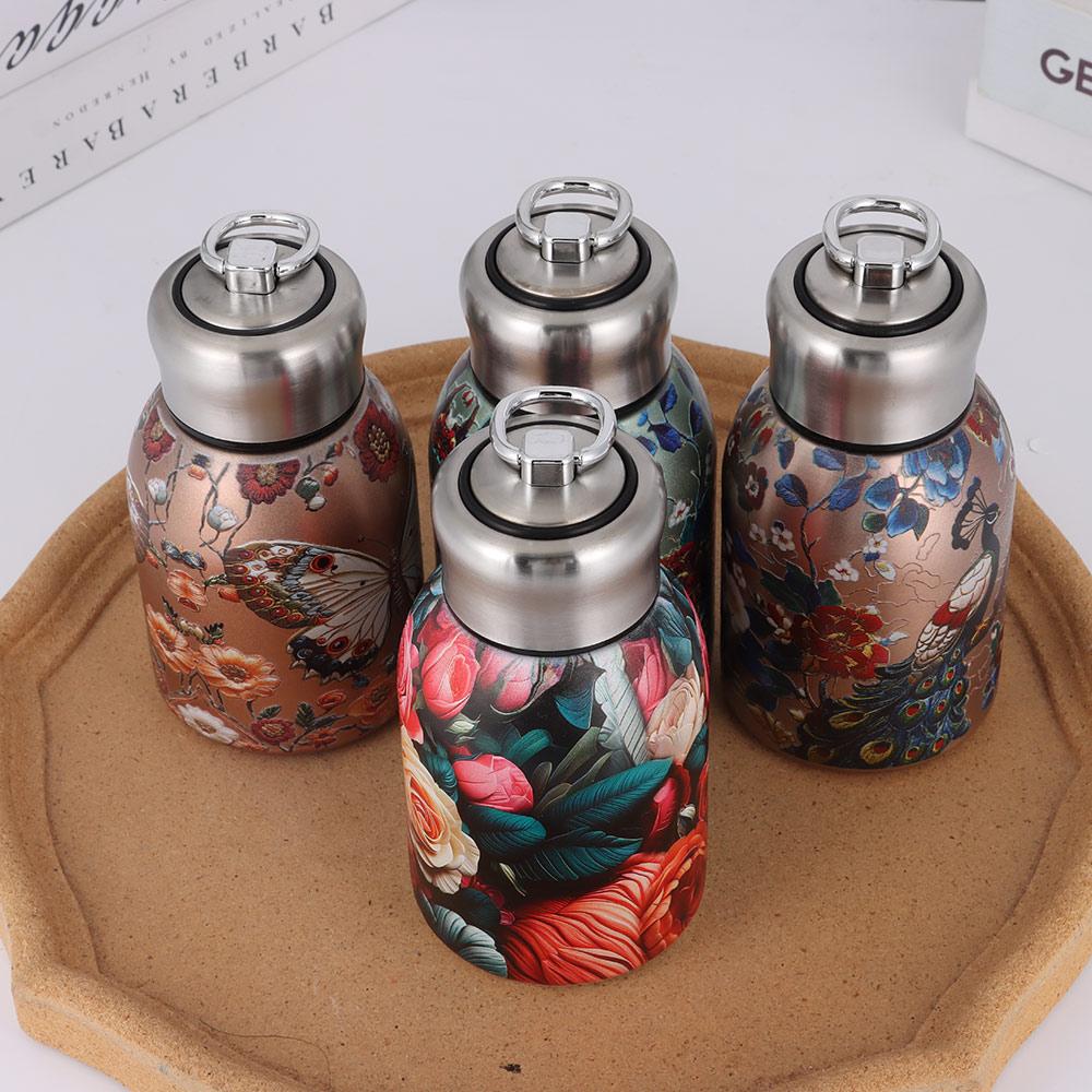 Portable 304 Stainless Steel Insulated Cup 300ml Mini Coffee Mug Double Wall Leak-Proof Water Bottle Travel