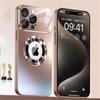 Luxury Frosted Magnetic Phone Case For iPhone 16 15 11 12 13 14 Pro Max Full Lens Protection Silicone Frame Matte Back Cover Cap