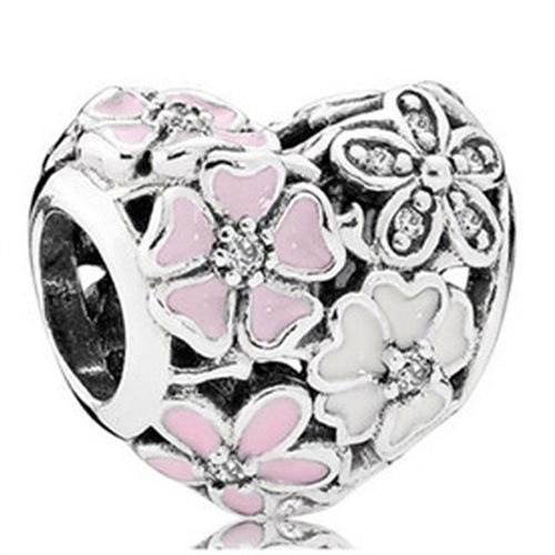 Bracelet Women'S Pink Love Mulan Petals Glazed Beads Loose Beads String Beads Diy Accessories