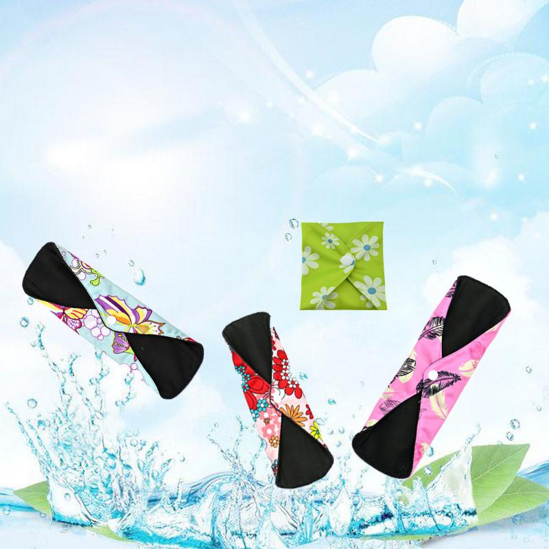 Sanitary Reusable Towels Pads Women Bamboo Cloth Washable Menstrual Safety Pads