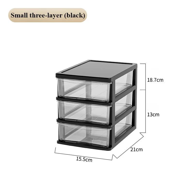 

Desktop Storage Box Drawer Type Storage Cabinet Multi-layered Office Desk Organizing Boxes Transparent Student Desk Storage Box