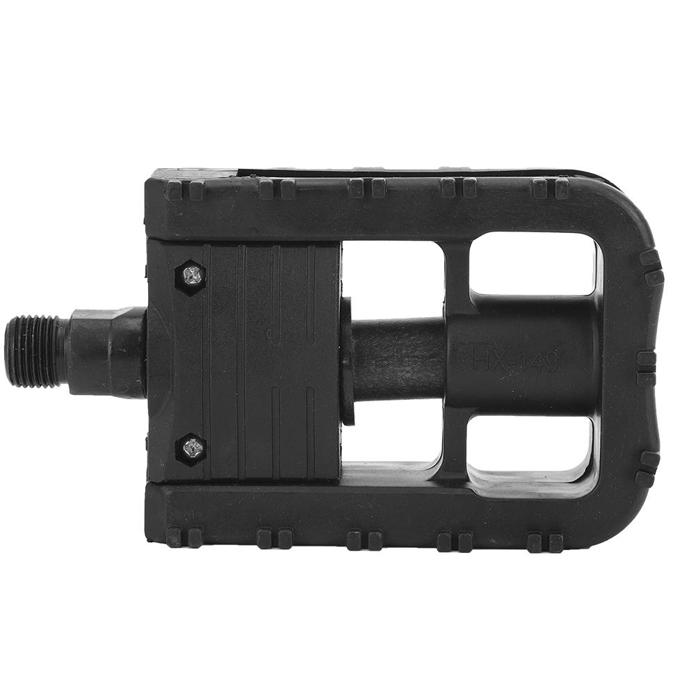 Vintage Folding Mountain Bike Pedals Nylon Non-Slip Bicycle Foot Rest Cycling Parts(Black )