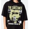 New The Substance Tshirt Movie Theme Short Sleeved Unisex All Season Pure Cotton Streetwear Base Shirt
