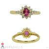 SEIKO Jewelry Ruby Diamond K18 Yellow Gold Size 0.37ct 0.28ct Ring, YG, #13