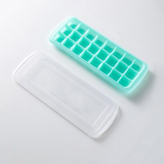 Ice Cube Tray Large Capacity with Cover Silicone 24 Grids Easy Release Ice Cube Trays Kitchen Tool