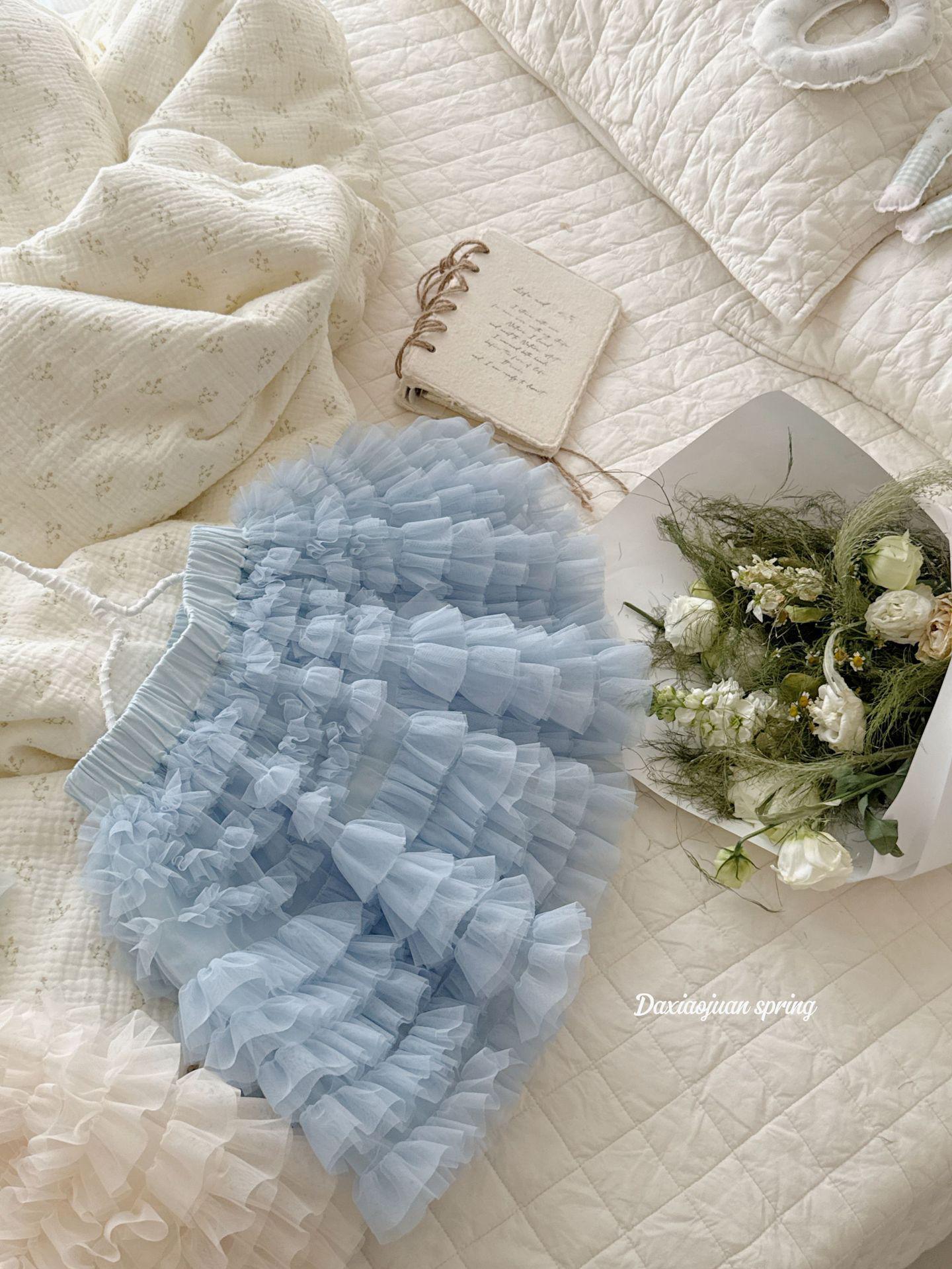 Sweetheart Mille-feuille Mesh Cake Skirt - Short and Long Sizes Available 90cm