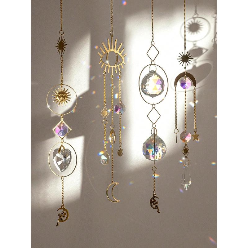 1PC Crystal Suncatcher Window Hanging Pendant Rainbow Maker Light Catcher Summer Decor, Home Decor, Room Decor, Wall Decor