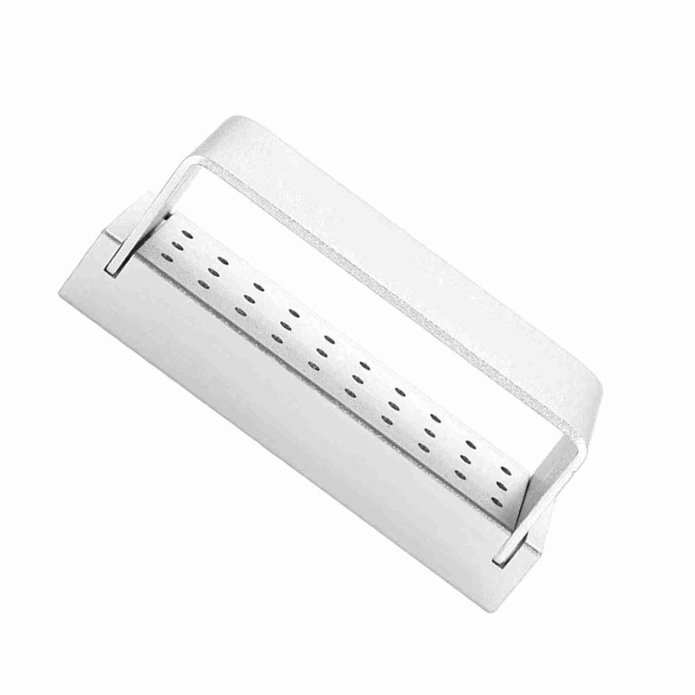 Aluminium Dental Bur Block 30 Holes Dental Sterilization Box Durable Dental Bur Holder For Dentist