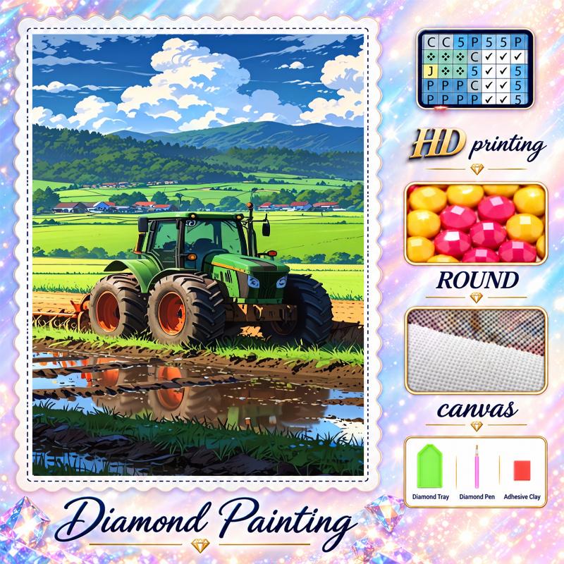Zestaw do malowania diamentami John Deere 5D Pełne wiercenie DIY Mozaika diamentowa Sztuka ścienna Dekoracja domu