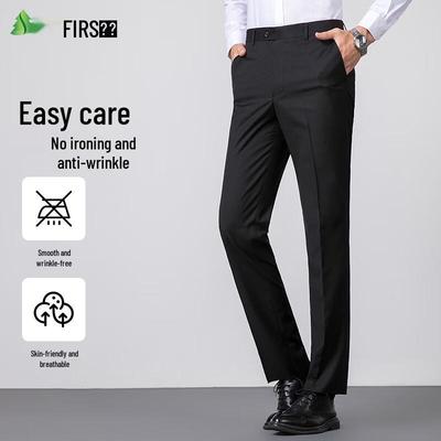 FIRS Herren Knitterfreie Gerade geschnittene Lässige Business-Hose