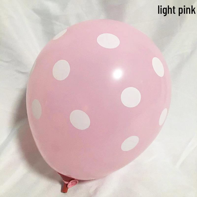 12-Inch Thickened Polka Dot Latex Balloons for Birthday, Party, Wedding, Room Decorations in Candy Colors.