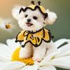 Pet Outfit Elastic Pet Knitted Hat Comfortable Warm Cat Collar Bee Shaped Dog Drool Towel Party Events
