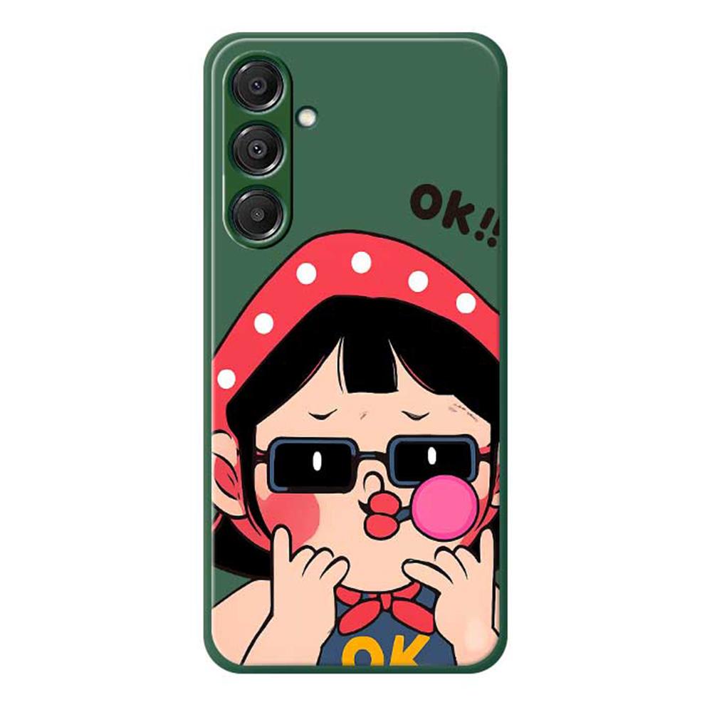 For Samsung Galaxy A16 5G/4G Case Cute Kid Pattern Printing Straight Edge TPU Phone Back Cover
