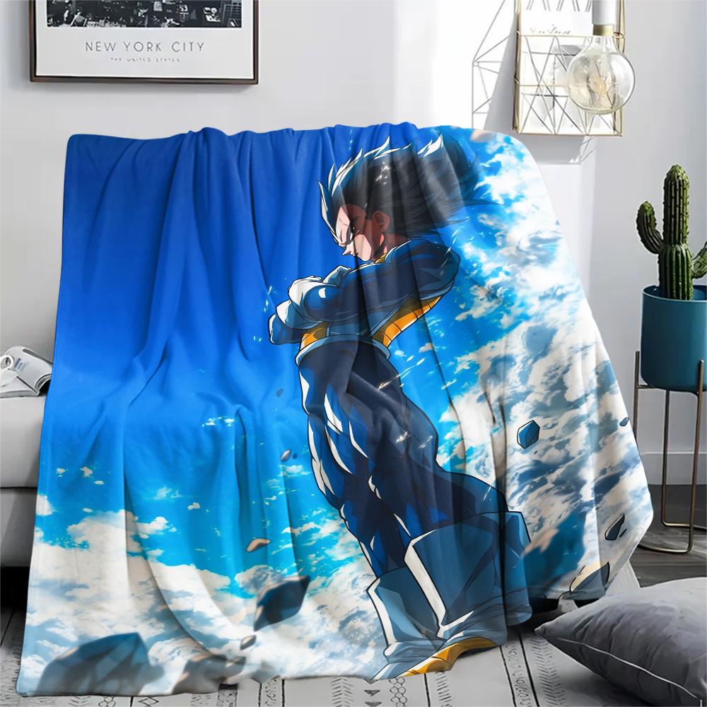 

Dragon Ball Vegeta pattern Flannel Blanket, High quality Comfortable for All Seasons, Home Decor, Warmth and Comfort, Perfect for Gifts. 80cm x 120cm