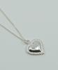 Alleun Silver 925 Heart Pendant Layered Chain Necklace