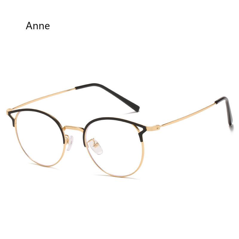 

Cat Ear Myopia Glasses Round Frame Cute Metal Frame Women s Clear Glasses Blue Light Blocking Glasses 0 To -4.0 -3.0