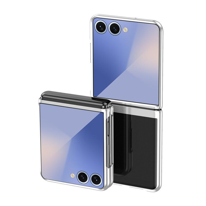 Plating Bumper Transparent Case for Samsung Galaxy Z Flip 7 Z Flip7 FE Protective Cover Shockproof Lightweight Coque Fundas Capa