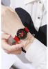 Elegant Rhombus Glass Women's Quartz Wristwatch with Silicone Strap