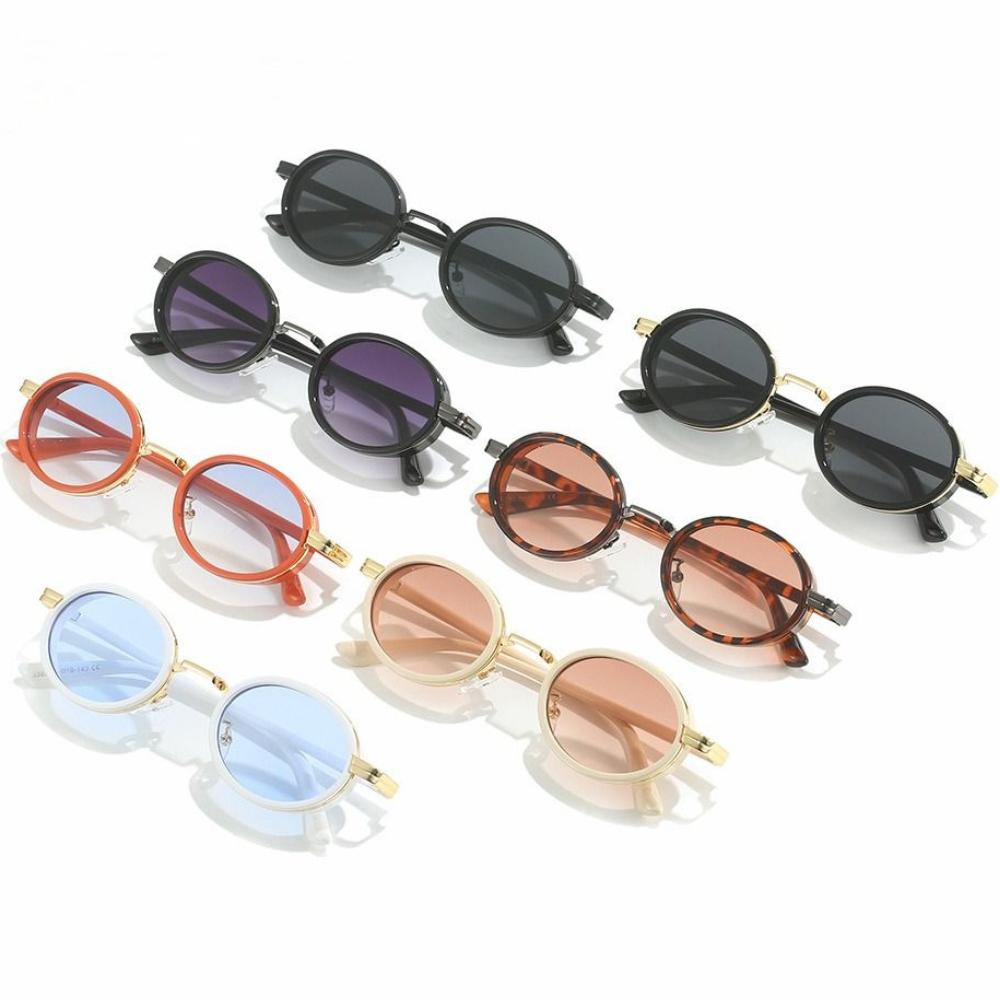 Trend Elliptical Eyewear UV Protection Small Frame Sunglasses Fashion Retro Oval Sunglasses  Unisex