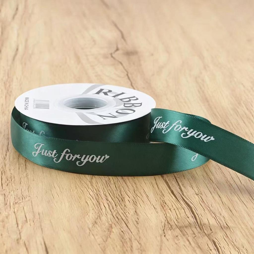 2.5cm English Ribbon for Gift Wrap, Floristry, Cake Packaging, and Crafts