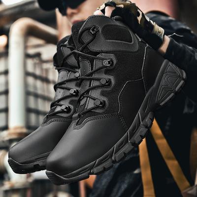 Waterproof Ankle Boots Outdoor Hiking Shoes Mens Camping Trekking for Men Leather Mountain Climbing Tactical Safety Sneakers