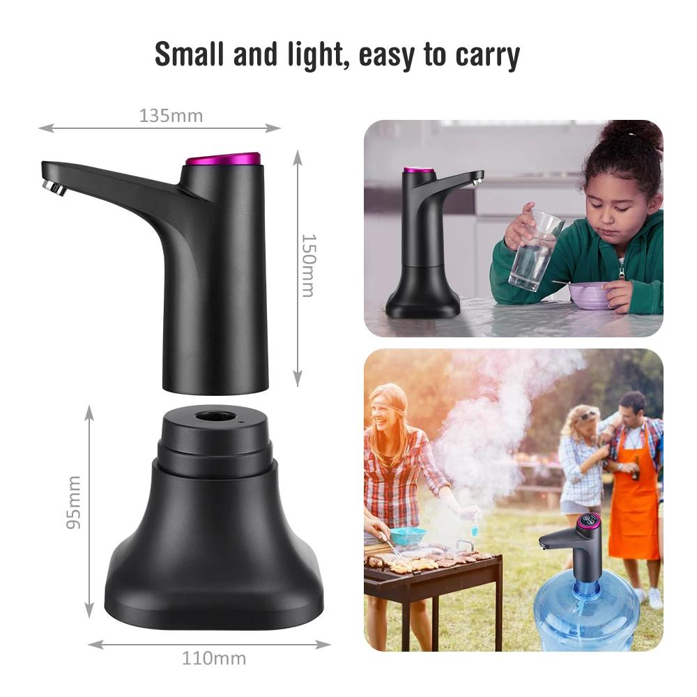 Electric Water Pump Set Automatic Water Press with Base Wireless Water Suction Device Household Auto Switch Drinking Dispenser