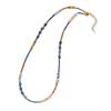 Náhrdelník z lapisu lazuli inspirovaný Dunhuangem: Modrý a oranžový inkoustový řetízek na klíční kost v čínském stylu