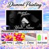 Michael Jackson 5D DIY Diamond Painting Custom Name Text, Full Drill Rhinestone Mosaic Art Home Gift