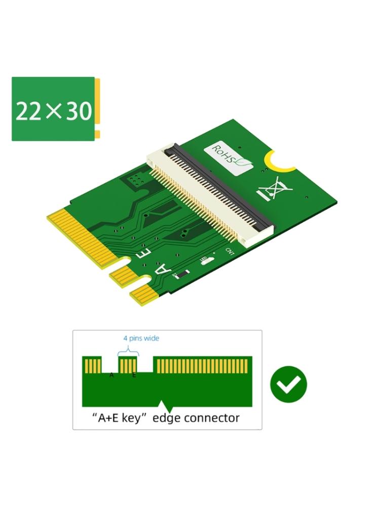 Adaptérový kabel PCIExpress, NGFF M.2 Key A/ na PCIE 4X xtender, rozšiřující kabel NGFF M.2 na PCIE