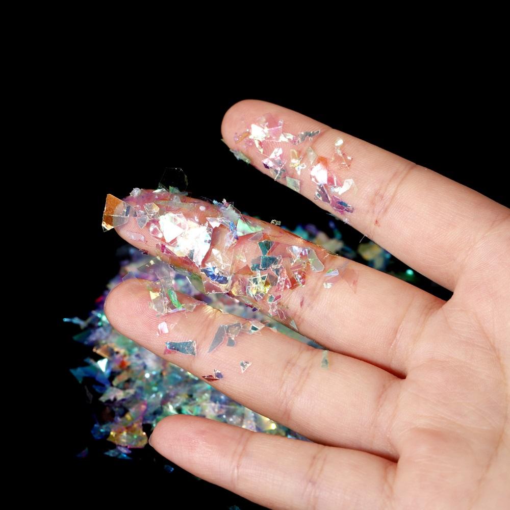 20g/bag Irregular Candy Colour Paper Scraps Epoxy Resin Fillings Sequin Silicone Paillettes For Epoxy Resin Mold Filler Nail Art