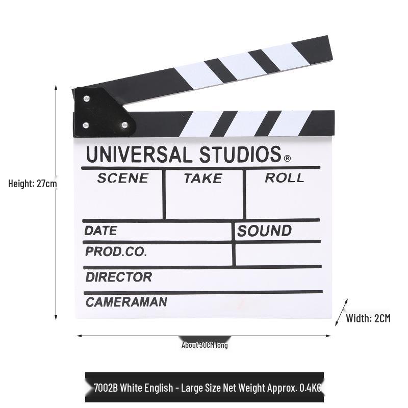 Wooden Director's Clapboard: Film & TV Prop for Photography and Decor