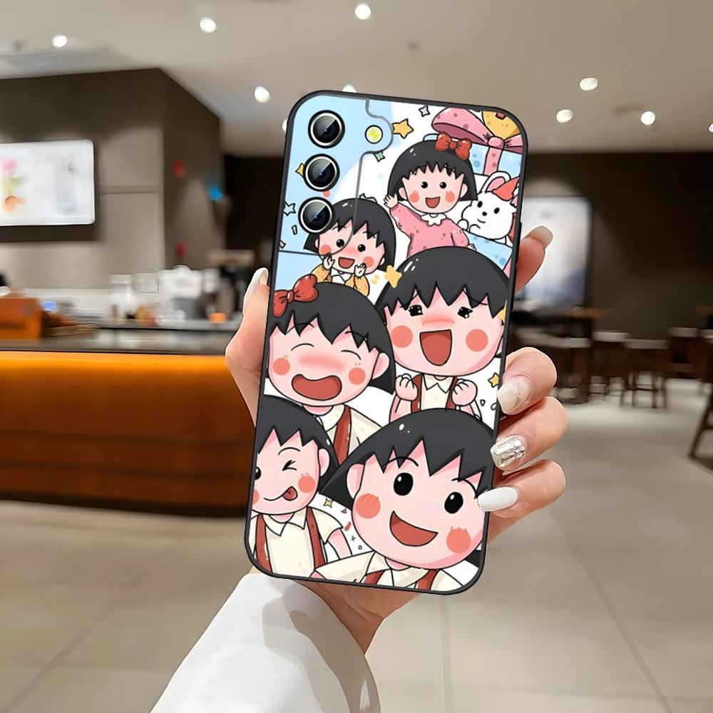 Cartoon Chibi M-Maruko-chan Phone Case For Samsung S24 Ultra S22 S23 S25 S20 Fe S21 Plus A54 A34 A16 A53 Back Cover