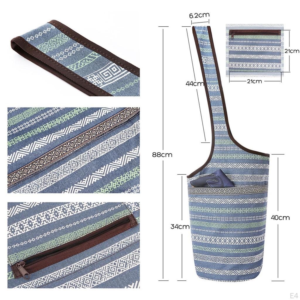 Yoga Strap Set, Heavy Duty Shoulder/- Mat Carry Bag with Large Size Outside and Zipper