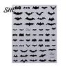 Fingertip Nail Art Halloween 3D Embossed Stickers, Skeleton Hand Pumpkin Spider Bat Supplies Decals, Gothic Manicure Decoration Decals for Holiday