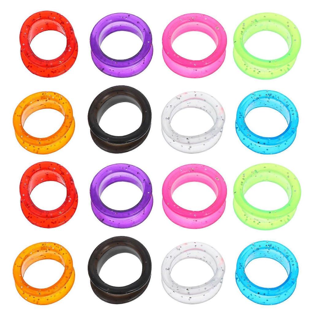 16pcs Soft Silicone Scissors Finger Rings Grips Scissor Thumb Ring Inserts Grooming Shear Thumb Insert Barber Hairdressing Scissors Accessories Salon