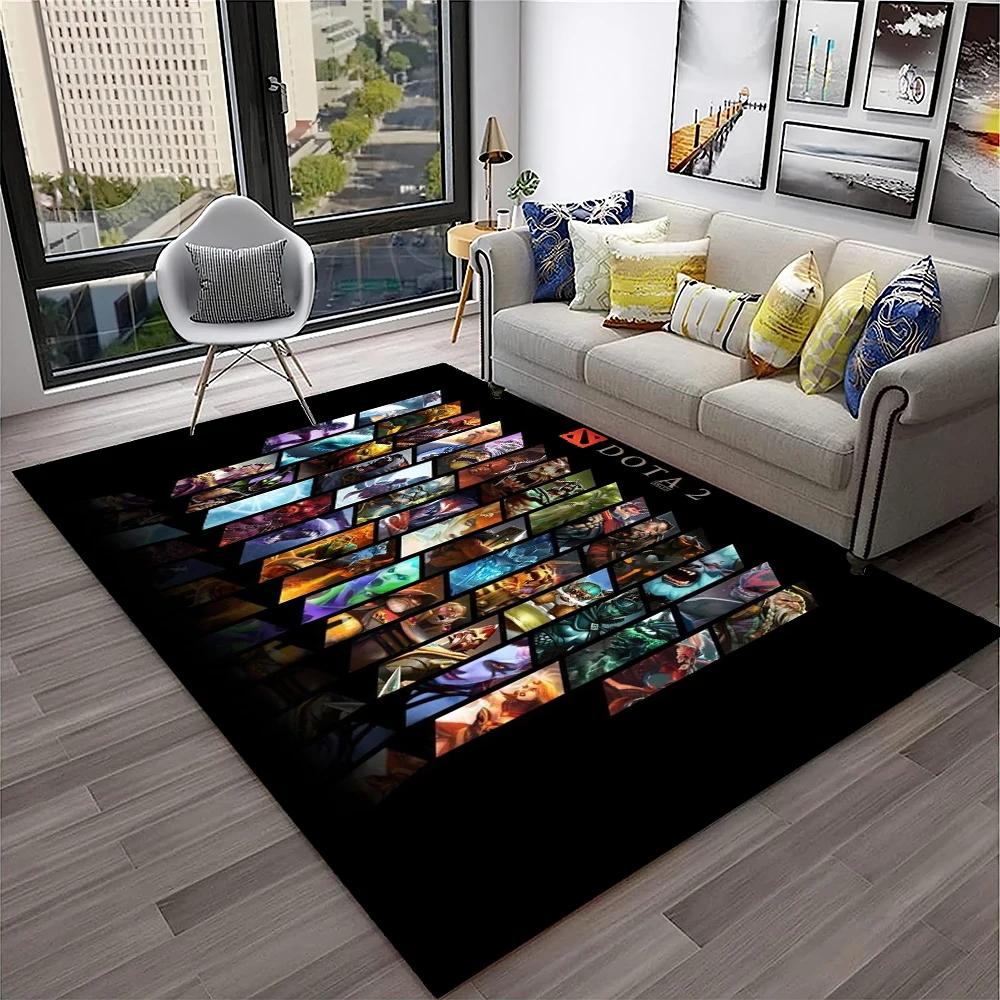 3D Klassiker Spiel Dota2 Gamer HD Teppich für Zuhause Wohnzimmer Schlafzimmer Sofa Fußmatte Dekor, Kinder Spielbereich Teppich Rutschfeste Bodenmatte