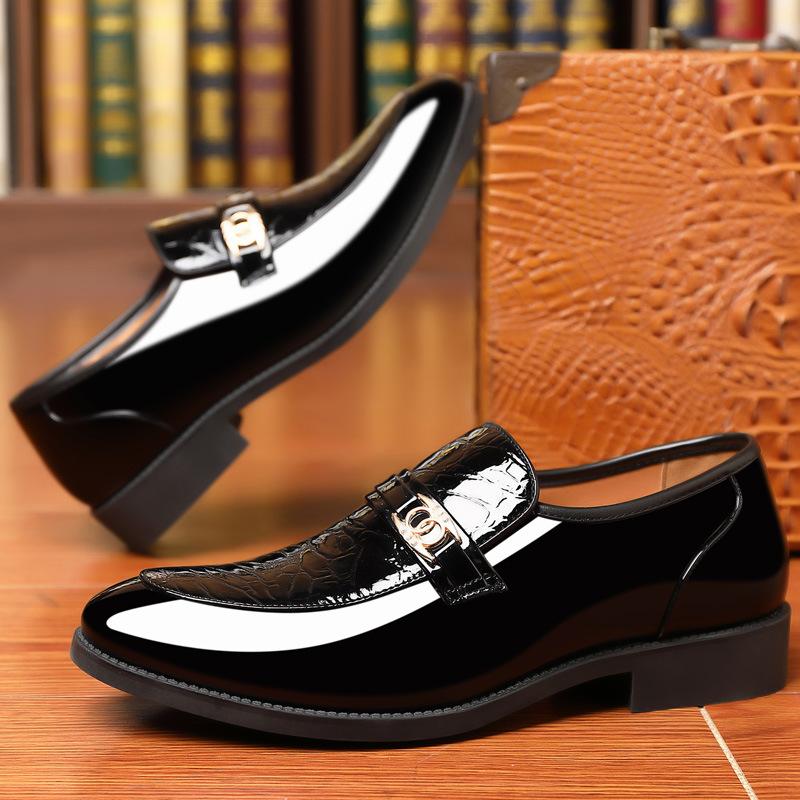 

Бренд Мужская Кожаная Обувь Классическая Офисная Формальная Обувь для Вечеринок для Мужчин Обувь Мода Роскошь Слипоны Мужская Нарядная Обувь 2025 новинка 38 чёрный