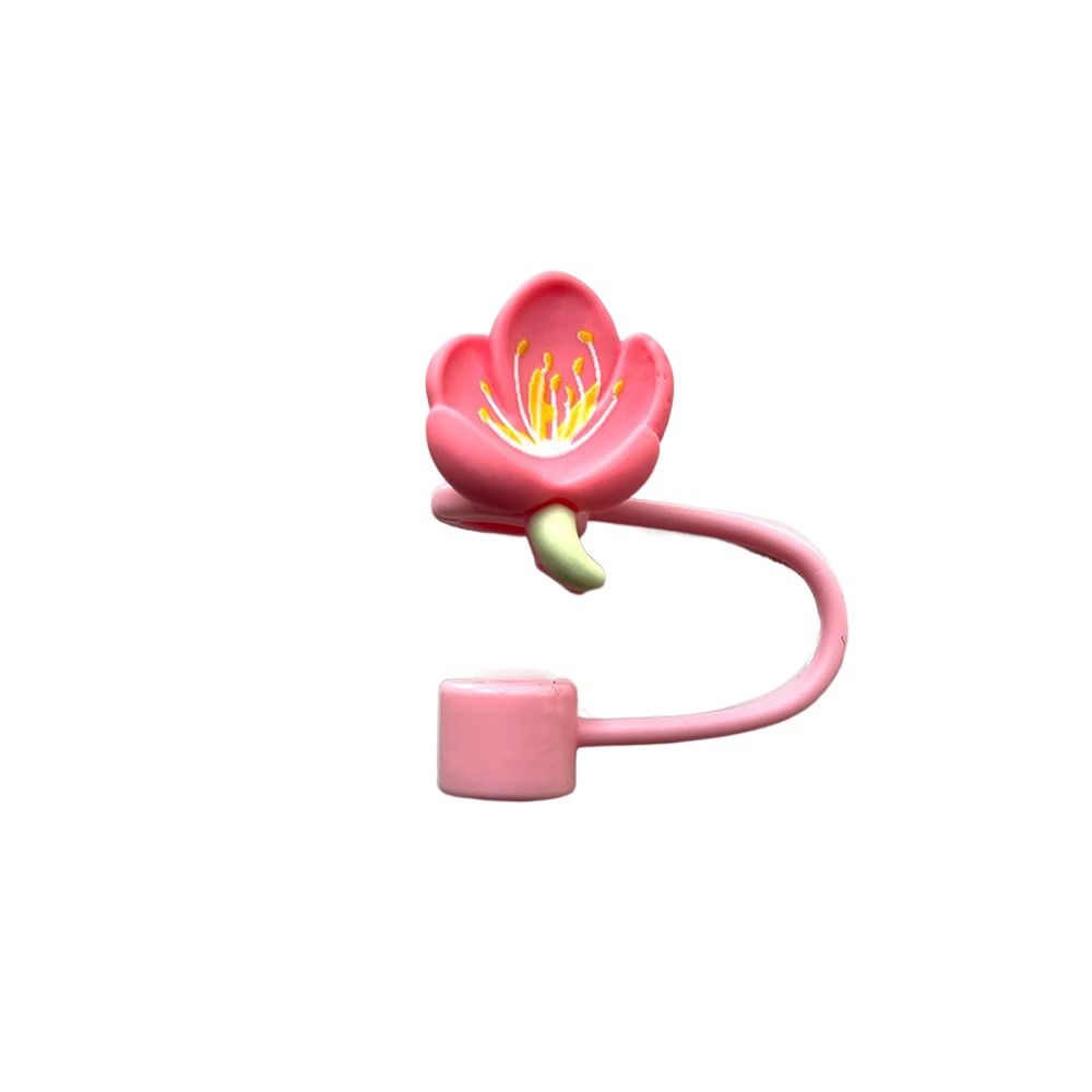 Dust-Proof Straw Topper Flower Straw Tips Lids Portable Straw Tips Covers for Stanley 10mm Straw