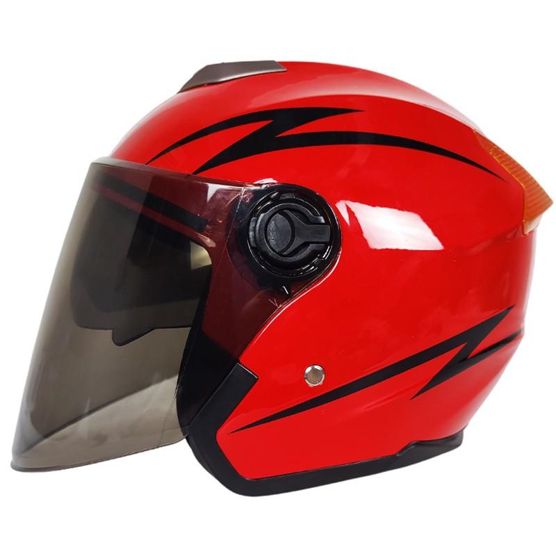 Unisex 3/4 Motorcycle Helmet With Dual Lens Anti-Fog Visor Scooter Commuting All ABS