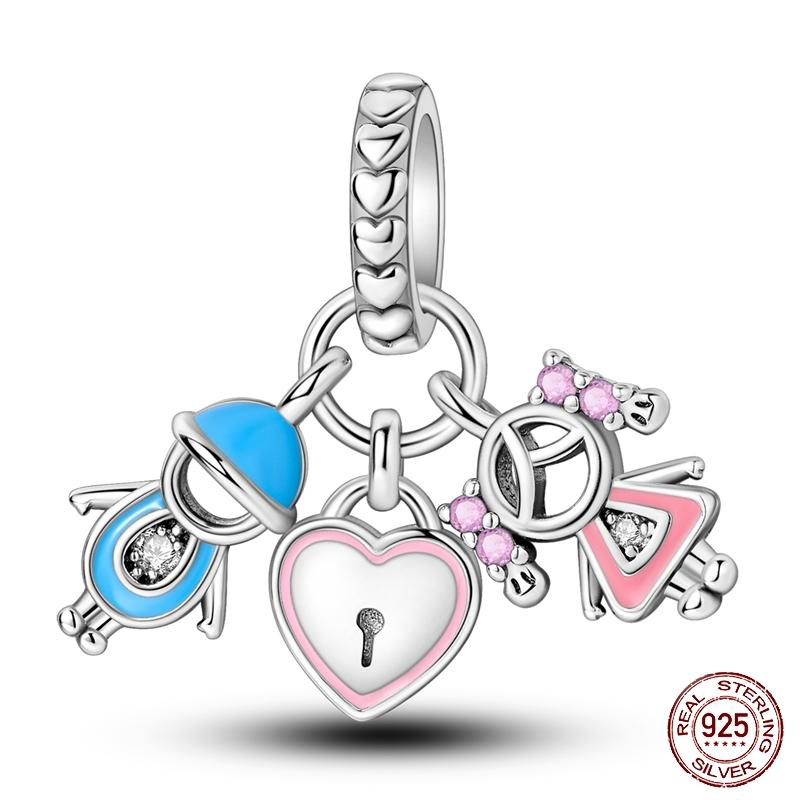 New Copper Tailor Sewing Machine Hairdressing Charms Beads For Brand Original Bracelet Diy Jewelry Gift