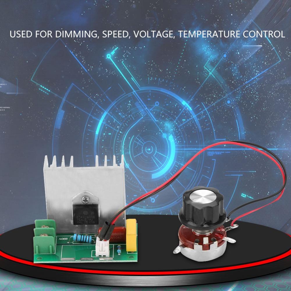 FR-4 Circuit Board AC Motor Speed Controller AC 0-220V 4000W Voltage Regulator  Voltage Regulation