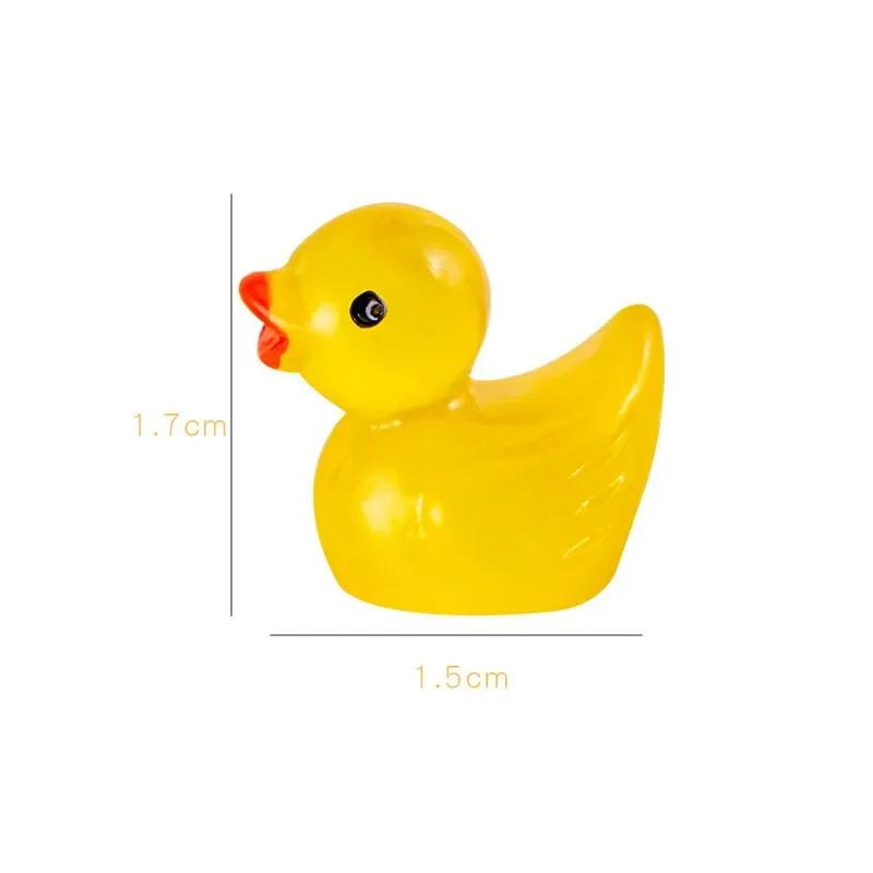 Neue 10 Stück Mini Leuchtende Enten Moos Mikrolandschaft Harzfiguren Entenfiguren Feengarten Zubehör Heimdeko