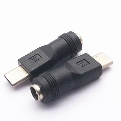 1ks DC napájecí adaptér převodník 5,5x2,1 mm samice jack na USB typu C samec