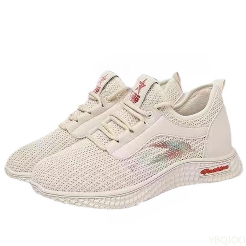 2025 Breathable Shoes Versatile trendy mom Flats Women's Wear resistant Sneakers Soft soled comfort casual ladies shoes Mujer