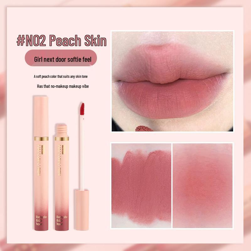 Douyin Popular Matte Velvet Lip Mud – Non-Stick, Soft Mist Lip Gloss for Students, Whitening, Affordable Makeup
